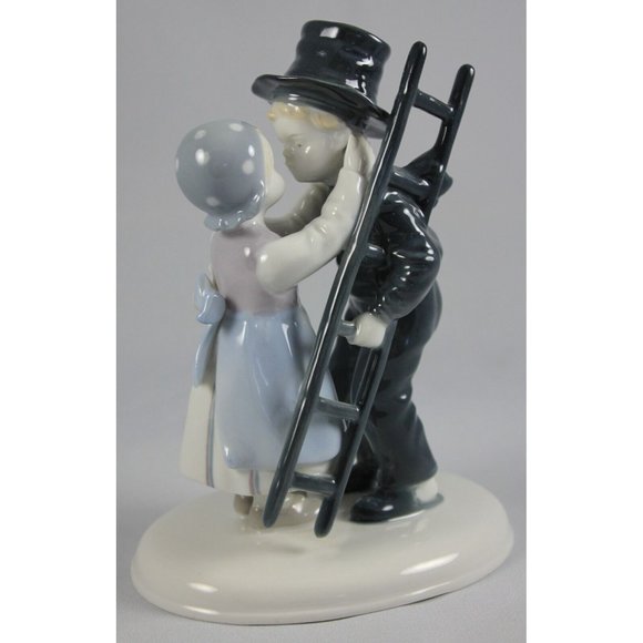 Vintage Metzler & Ortloff East Germany Porcelain Chimney Sweep and Wife Figurine - Picture 4 of 14